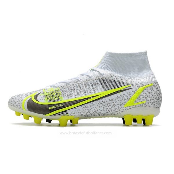 Nike Mercurial Superfly Elite AG PRO Plata Safari Blanco Negro Plata Neon